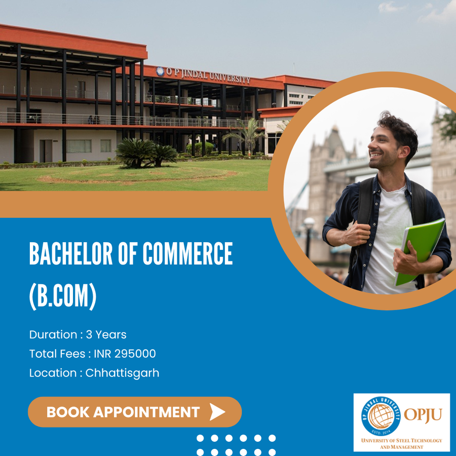 Admission Open for B.Com at OP Jindal University (OPJU), Chhattisgarh - Other